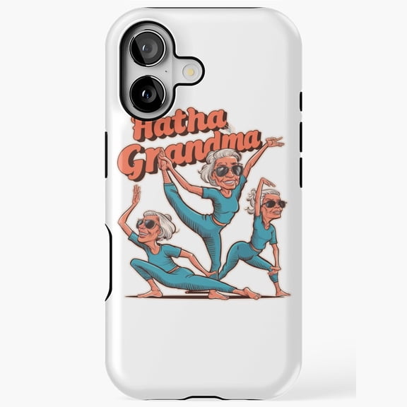 Funny Hatha Grandma Yoga Case for iPhone 17 16 15 14 13 12 11 Pro Max