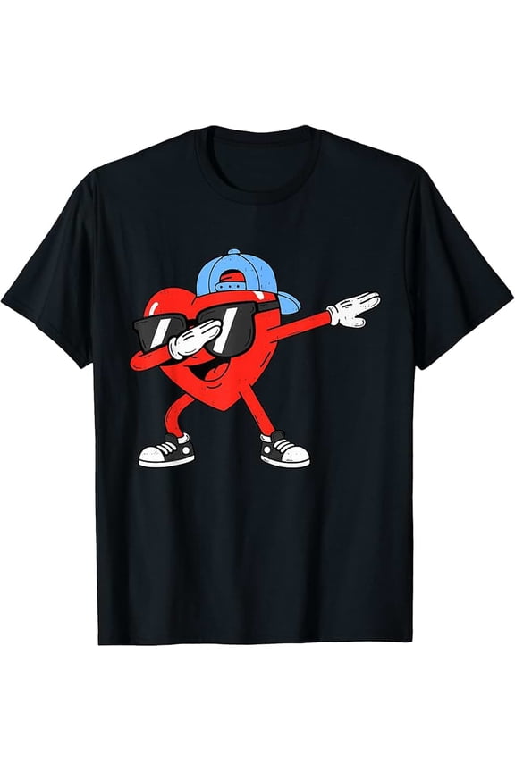 Funny Heart Dancing Pose for Men Women Valentine’s Day Tee