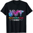 thumbnail image 1 of Funny Heart Peace Love Heal Scrub Life Nurse Lover Nursing T-Shirt, 1 of 4