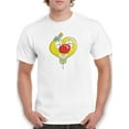 thumbnail image 1 of Funny Heart T-Shirt Men -Engin Selcuk Designs, Male 3X-Large, 1 of 4