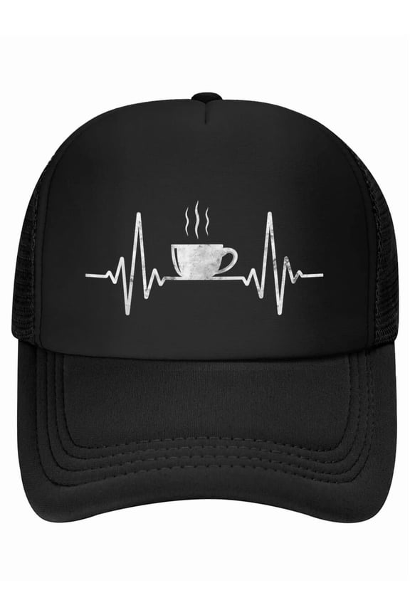 Funny Heartbeat Coffee Coffee Cup Frequency Baseball Cap