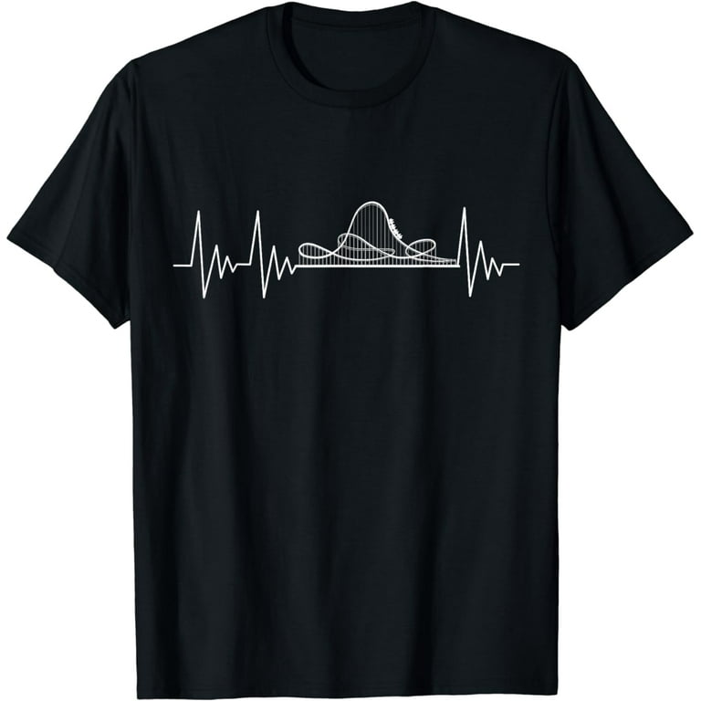Funny Heartbeat Rollercoaster T-Shirt Funny Heartbeat Rollercoaster T-Shirt