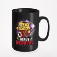 thumbnail image 1 of Funny Heavy Meowtal feat. a Drummer Cat, Drummers, Black 15oz Ceramic Mug, 1 of 5