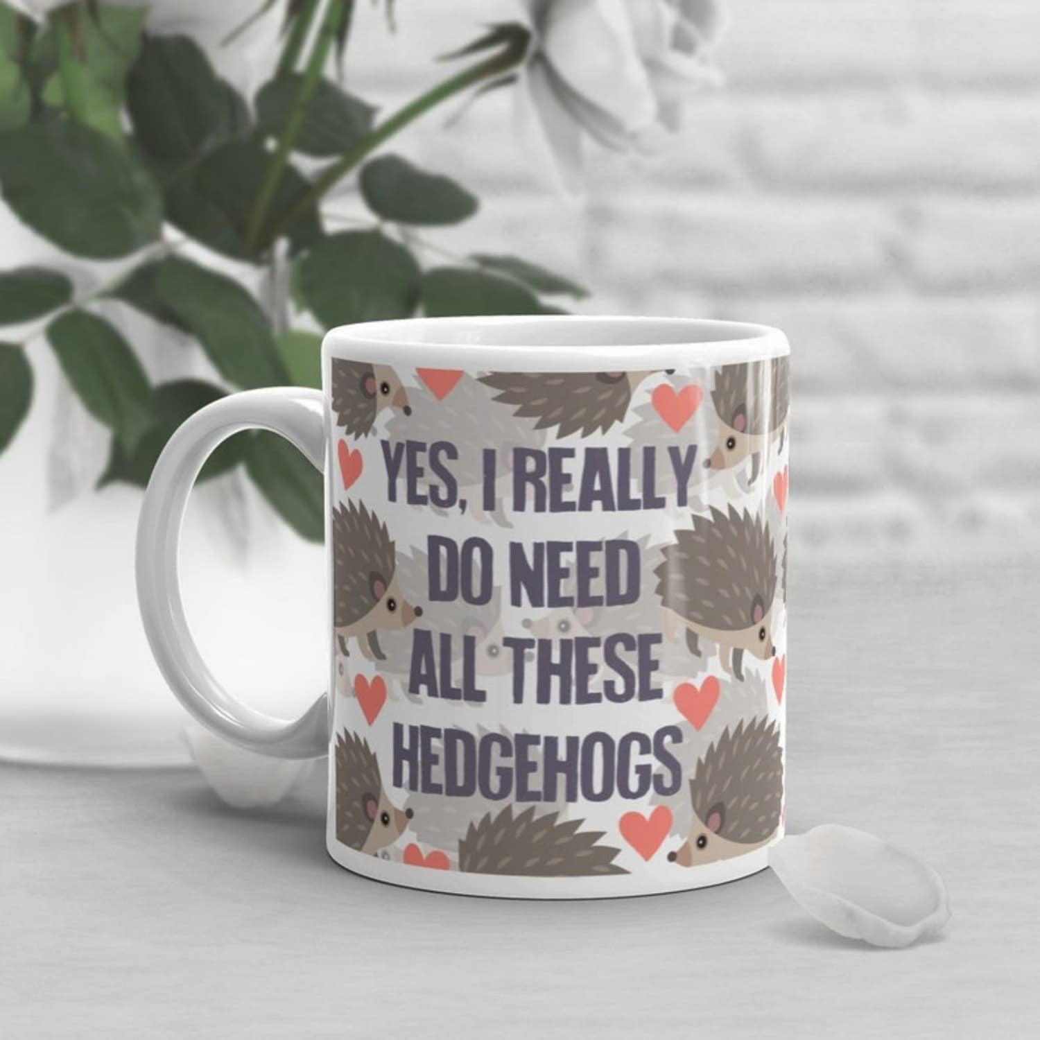 Personalised Hedgehog Coffee Mug - Cute British Wildlife Gift For Hedgehog Lovers