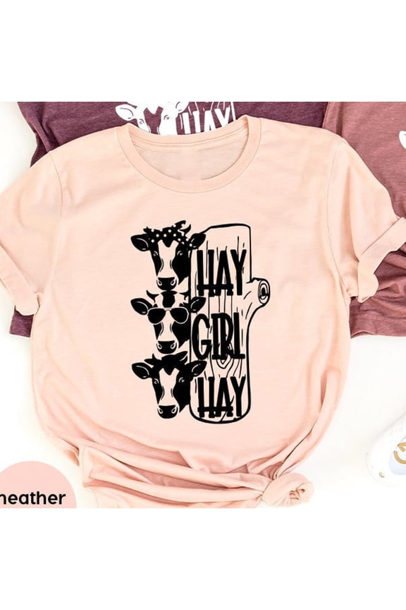 Funny Heifer T Shirt Cow Bandana T Shirt Farmer Girl Shirt Crazy Cow T Shirt Country Life