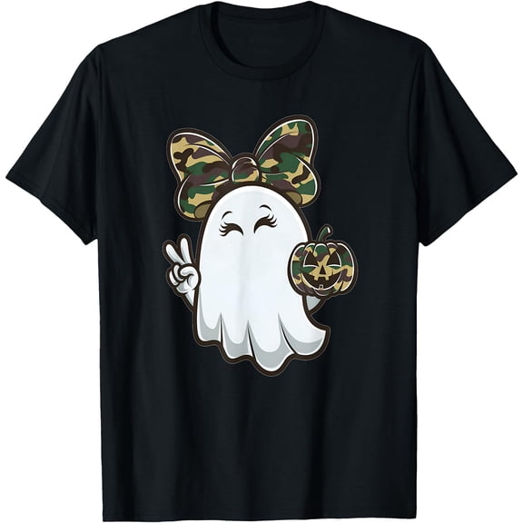 Funny Hello Hunting Season Halloween Camouflage Camo Ghost T-Shirt