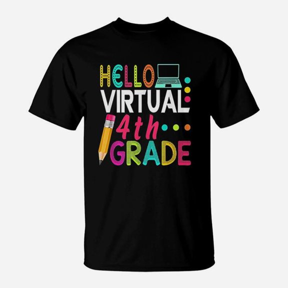 Funny Hello Virtual 4th Grade Gift Back To School 2020 TShirt