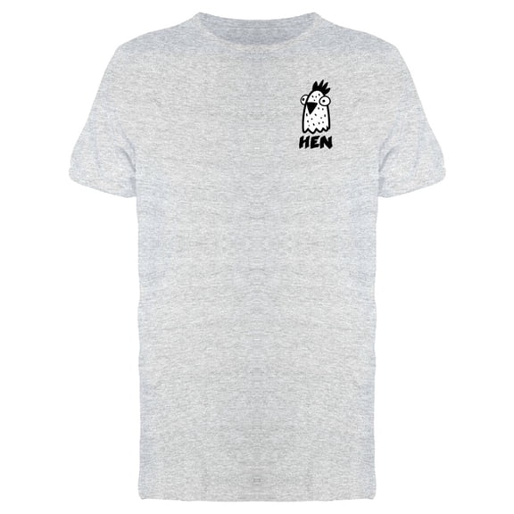Funny Hen Head Doodle T-Shirt Men -Image by Shutterstock, Male Medium