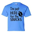 thumbnail image 1 of Funny Here for The Snacks Youth Short Sleeve T-Shirt-Carolina Blue-XL, 1 of 4