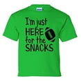 thumbnail image 1 of Funny Here for The Snacks Youth Short Sleeve T-Shirt-Kelly Green-XL, 1 of 4