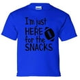 thumbnail image 1 of Funny Here for The Snacks Youth Short Sleeve T-Shirt-Royal-XL, 1 of 4