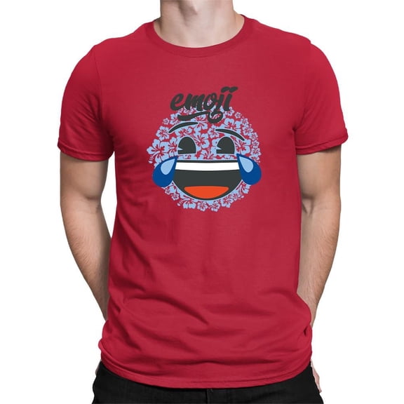 Funny Hibiscus Laughing Face Icon Men's Tshirt