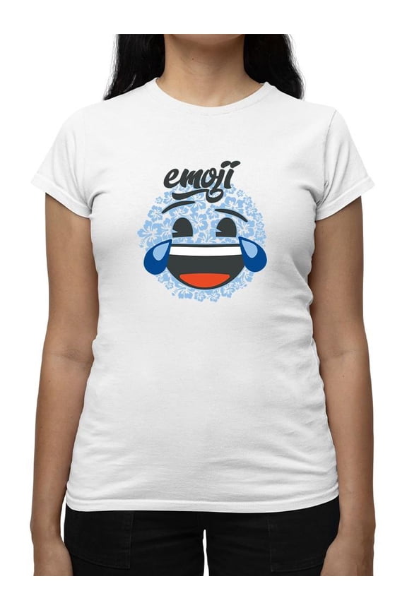 Funny Hibiscus Laughing Face Icon Women's T-shirt