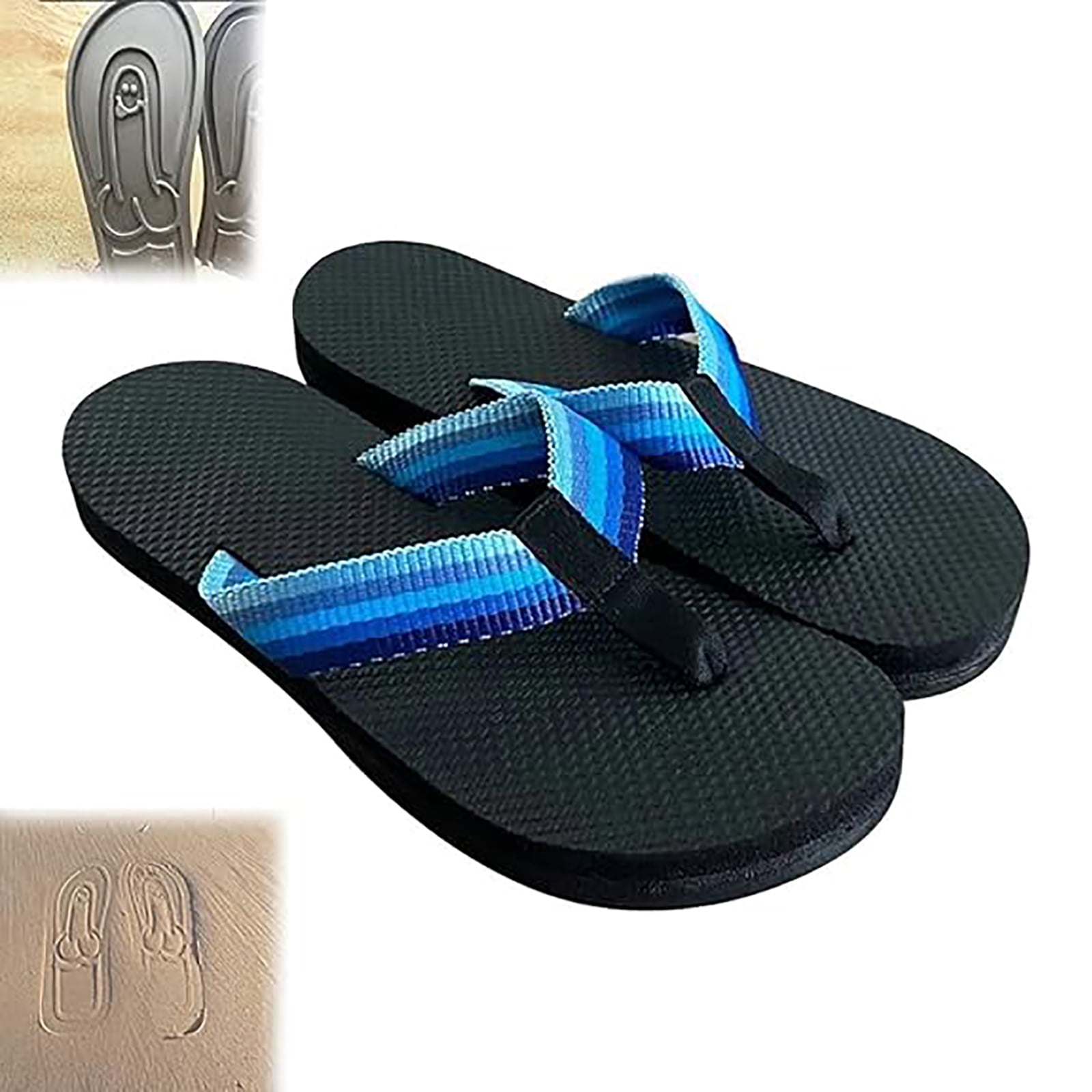 Funny Hidden Flip Flops, Hidden Flops, Parody Creative Slippers, Spoof Beach Flip Flops, Summer Beach Comfort Non Slip Sandal, Quick-Dry Men's Beach Sandals