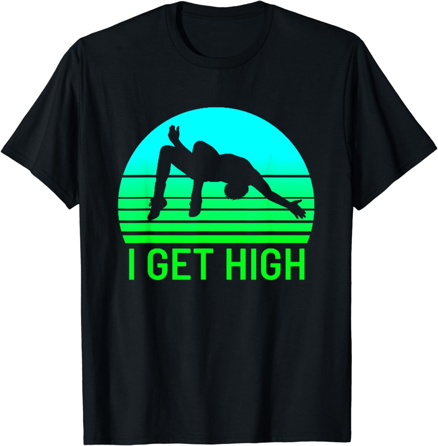 Funny High Jump High School College Track And Field Joke Tee TShirt