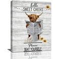 thumbnail image 1 of Funny Highland Cow Bathroom Wall Art Highland Cattle Bathroom Wall Decor Cow on Toilet Pictures for Wall Farmhouse Bathroom, 1 of 6