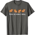 thumbnail image 1 of Funny Highland Cow Gifts How I Roll Softstyle Unisex T-Shirt,Charcoal Color,Size XL, 1 of 5