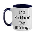 thumbnail image 1 of Funny Hiking Gifts, I'd Rather Be Hiking, Inspire Birthday Two Tone 11oz Mug From Men Women, Hobby supplies, Hobby equipment, Hobby tools, Hobby kits, Gift ideas for hobbyists, Gifts for people who, 1 of 2