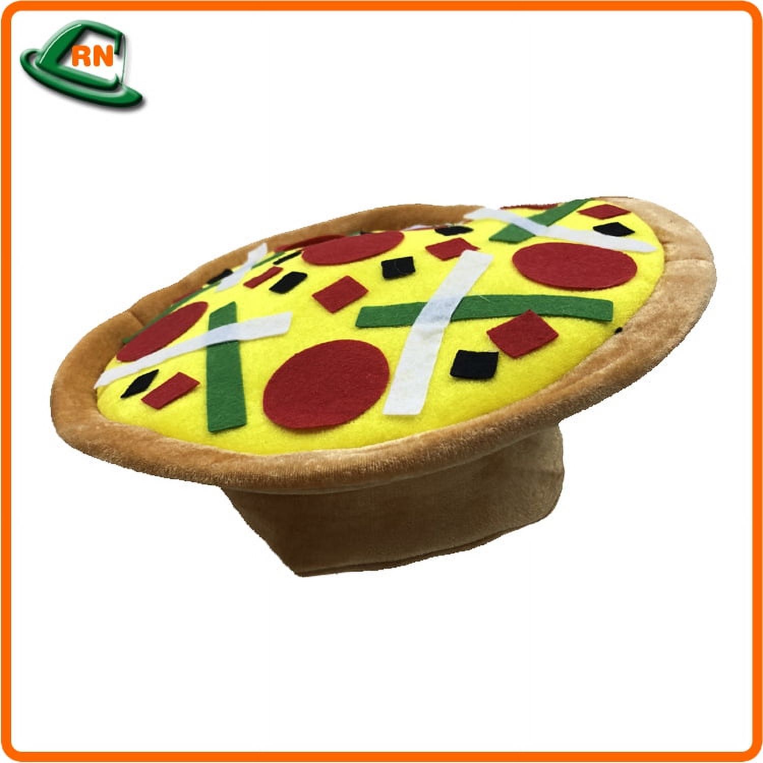 Funny Hilarious Novelty Pepperoni Pizza Hat Pizzeria Chef Costume