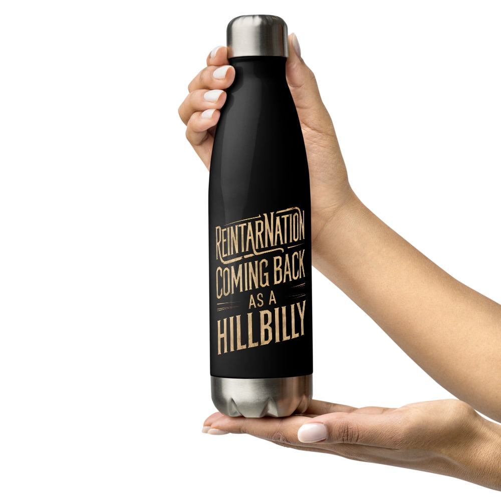 Funny Hillbillies Joke Stainless Steel Water Bottle, Reintarnation