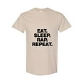 thumbnail image 1 of Funny Hip Hop And Old School Rapper Quote Eat Sleep Rap Repeat Unisex T-Shirt, up to size 5XL, 1 of 2