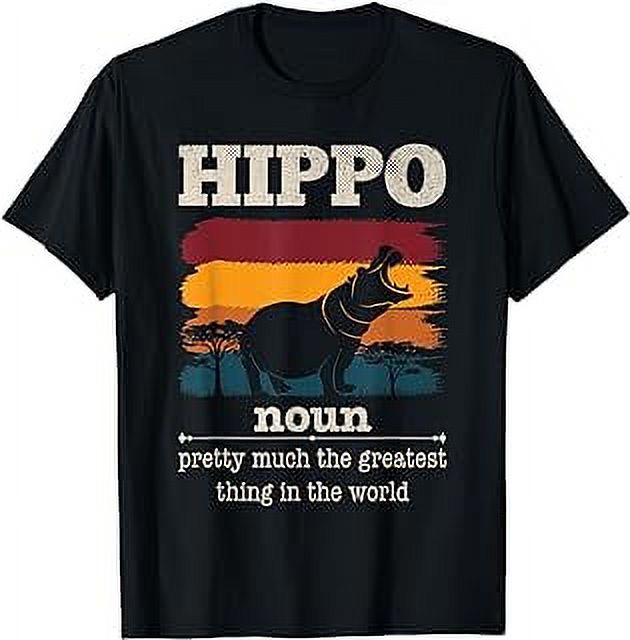 Funny Hippo Definition Cool Hippo Animals Humor Hippopotamus T-Shirt