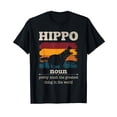 thumbnail image 1 of Funny Hippo Definition Graphic T-Shirt for Animal Lovers and Humor Enthusiasts, 1 of 5