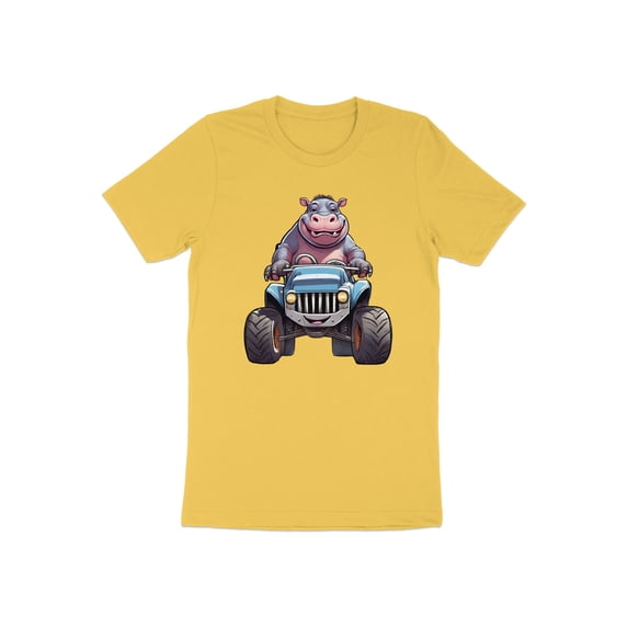 Funny Hippo Driving Monster Truck Gift for Men Women Kids T-Shirt Cute Hippo Monster Truck Birthday Holiday Presents Tshirt