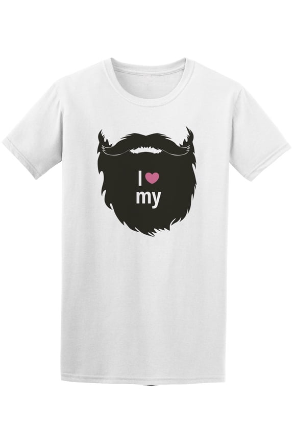 Funny Hipster I Love My Beard T-Shirt Men -Image by Shutterstock, Male Small