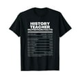 thumbnail image 1 of Funny History Teacher Nutrition Facts T-Shirt, 1 of 5
