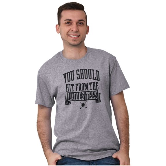 Funny Hit From Ladies Tees Golf Humor Men's Graphic T Shirt Tees Brisco Brands S