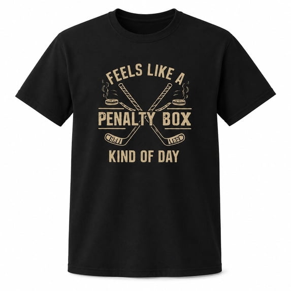 Funny Hockey Graphic T-Shirt, Penalty Box Kind of Day Unisex Classic Fit Tee