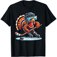thumbnail image 1 of Funny Hockey Turkey Fall Game Graphic T-Shirt for Men Women, 1 of 7