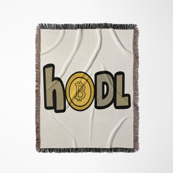 Funny Hodl Bitcoin Cryptocurrency With Btc Crypto Coin, Woven Blanket