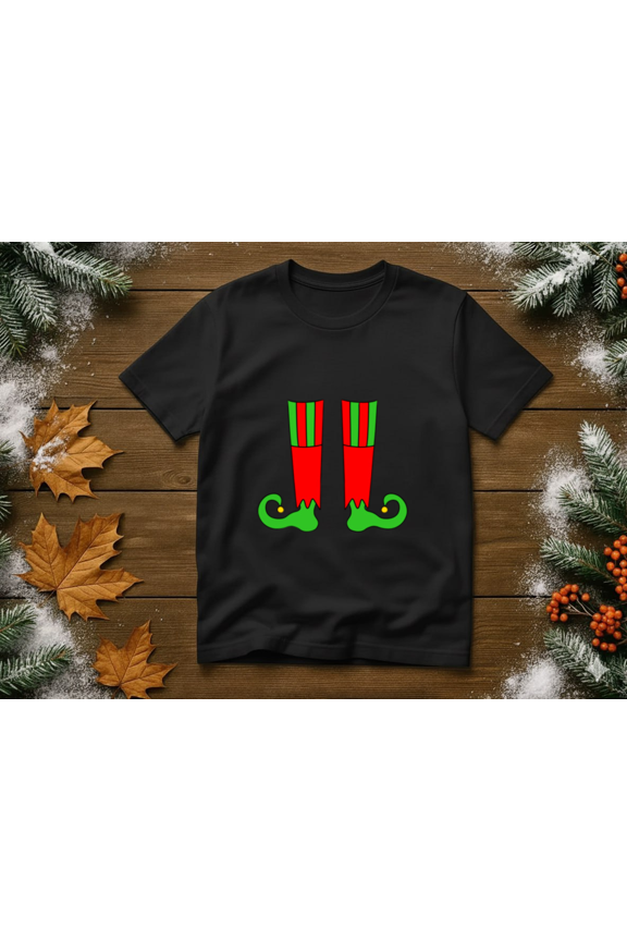 Funny Holiday Elf Cute Festive Winter Seasonal Cheer Graphic Unisex T-Shirt, up to size 5XL