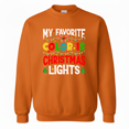 thumbnail image 1 of Funny Holiday Quote My Favorite Color Festive Lights Sweatshirt, up to size 5XL, 1 of 2