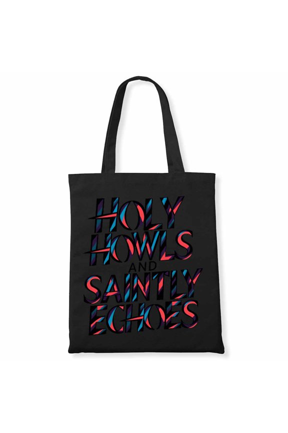 Funny Holy Howls and Saintly Echoes Fan Canvas Tote - Halloween 80S Slasher Gift 2Pcs