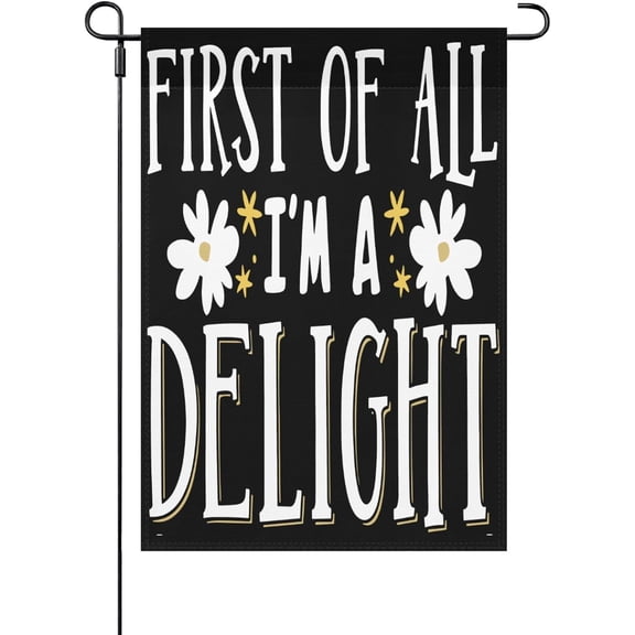 Funny Home Decor Garden Flag, Double Sided Novelty Decorative Flag for Patio, 12 x 18 Inch