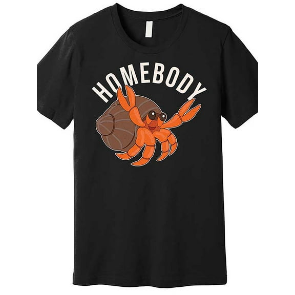 Funny Homebody Hermit Crab Premium T-Shirt 563324 funny Men'S Short Sleeve Graphic T-shirt Collection black TT2