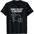 thumbnail image 1 of Funny Honey Do List Flow Chart Father's Day Dad Joke T-Shirt, 1 of 4