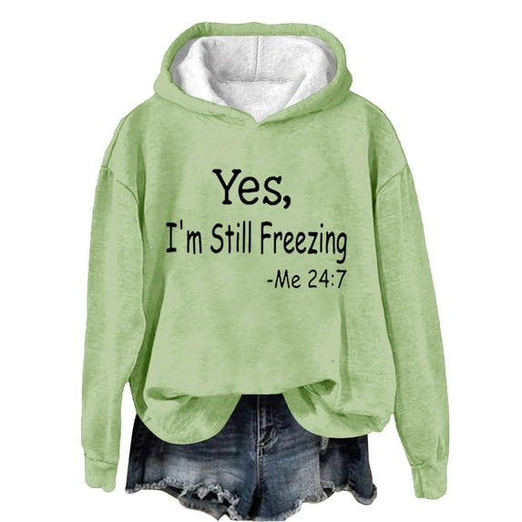 Funny Hooded Sweatshirt for Women Plus Size Casual Hoodie Winter Long Sleeve Blouses Hip Hop Streetwear Pullover