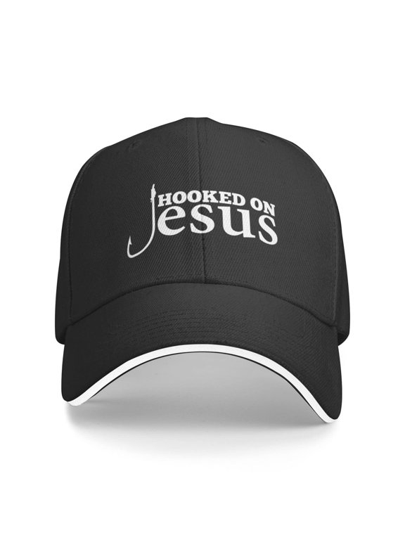 Funny Hooked On Jesus Baseball Hat for Men Summer Casual Cap for Women Snapback Dad Hats