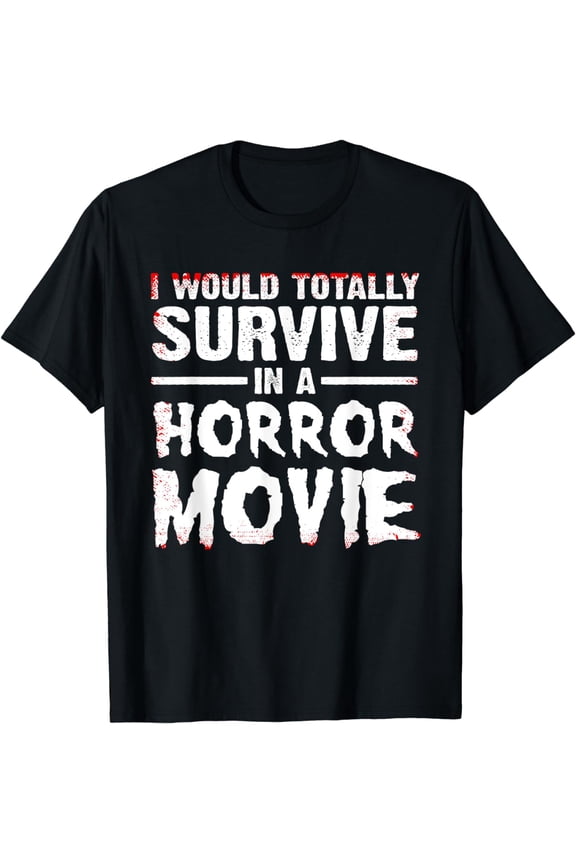 Funny Horror Movie Art For Men Women Halloween Scary Movies T-Shirt