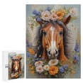 thumbnail image 1 of Funny Horse 500 Large Piece Jigsaw Puzzles for Adults - Alpaca | Puzzles | Puzzles for Adults | Colorful Floral Puzzle | Jigsaw Puzzle Size 20.5"x15.0", 1 of 8