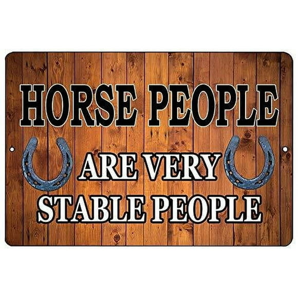 Funny Horse Wall Poster Tin Sign Vintage BBQ Restaurant Dinner Room Cafe Shop Decor Size: 16 x 12 Inches