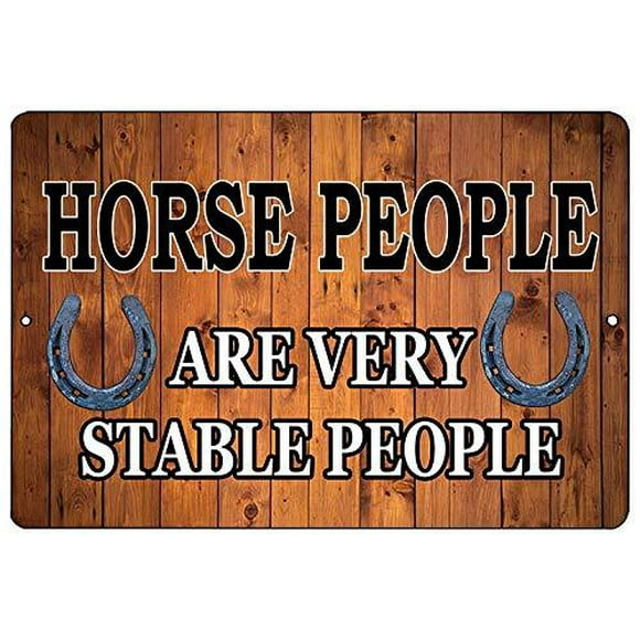 Funny Horse Wall Poster Tin Sign Vintage BBQ Restaurant Dinner Room Cafe Shop Decor Size: 8 x 12 Inches