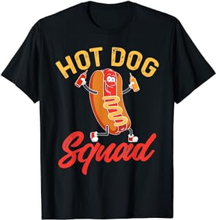 Funny Hot Dog Squad Hot Dog Sausage T-Shirt - Walmart.com