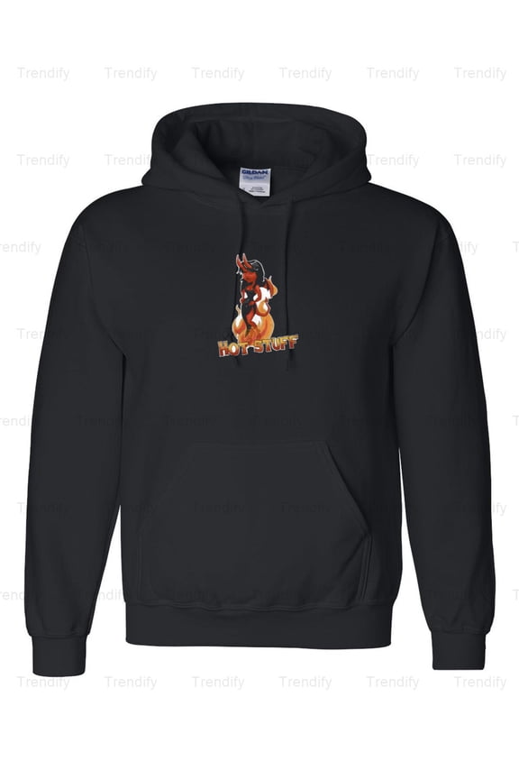 Funny Hot Stuff Devil Girl Halloween Retro Graphic Hoodie M3081950, Up to Size 5XL