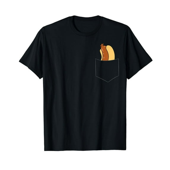 Funny Hotdog In A Pocket Love Hotdog Pocket Hot Dog T-Shirt