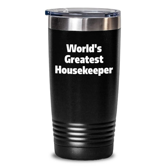Funny Housekeeper Gifts from Men to Women - World's Greatest Housekeeper Tumbler, Christmas Unique Gifts for Housekeepers